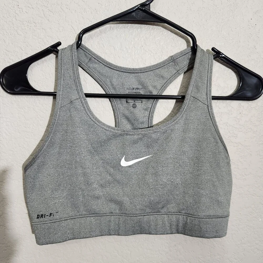 Nike Sports Bra Pro Dri-Fit Gray Medium Racerback